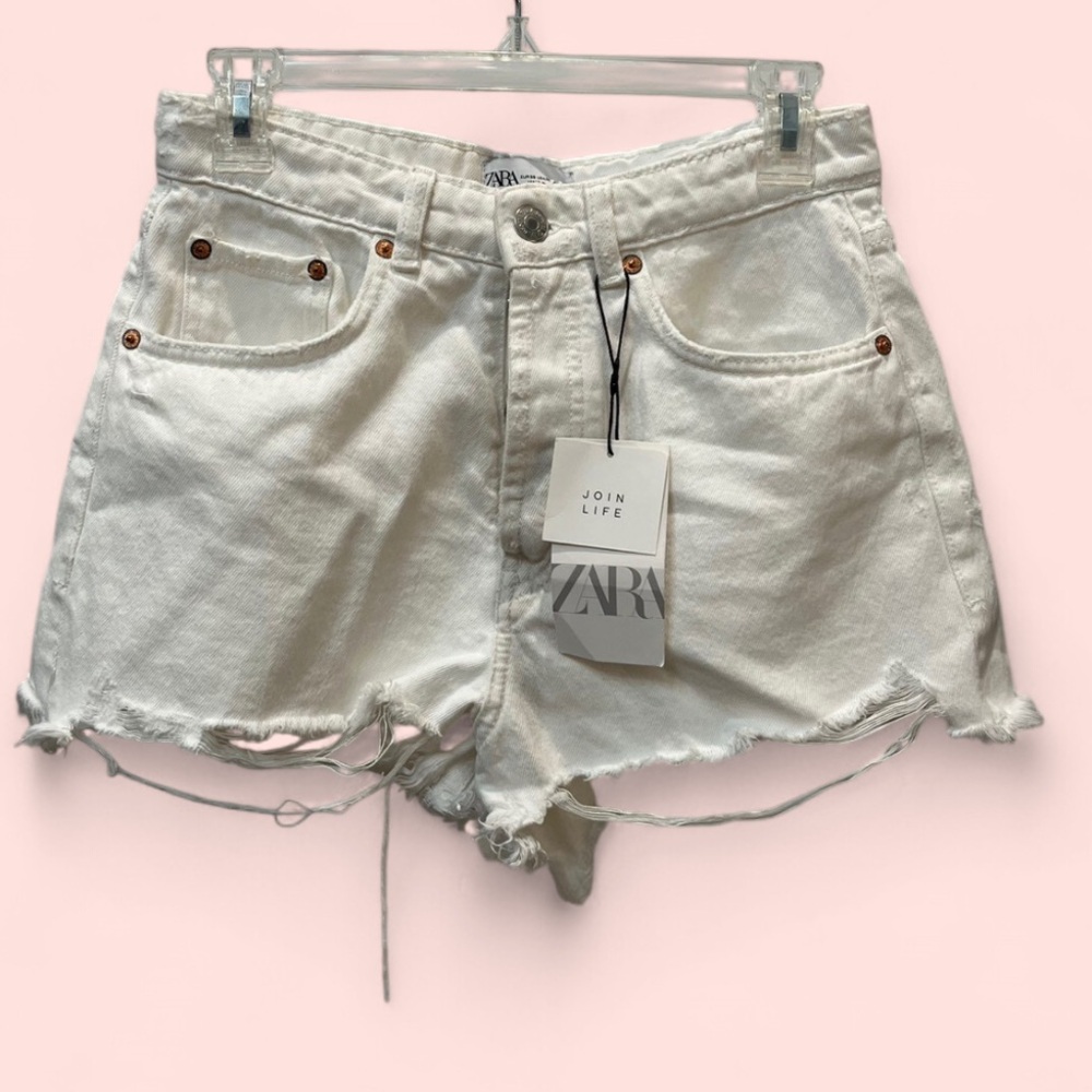 NWT White Denim Zara Shorts